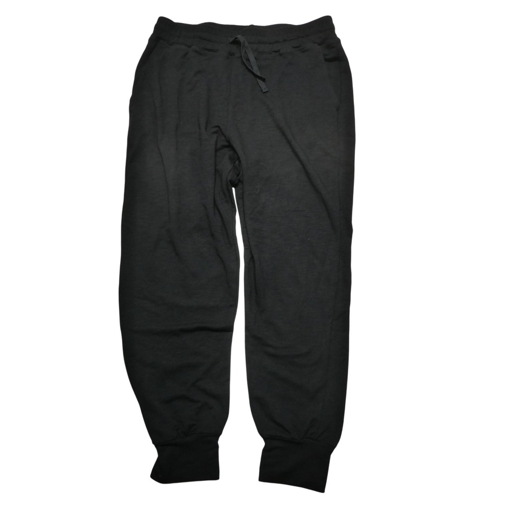 Sundry Pants Womens 4 Black Jogger Sweatpants Drawstring Knit Lounge Made USA